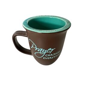 Abbey Press Cup Mug Prayer Changes Everything‎ Religious Gift Brown